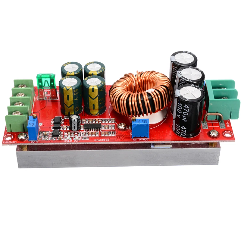 

1200W High Power AMP Boards 8-60V 20A DC-DC Step Up Converter Boost Voltage Regulator Boost Amplifier Module 150KHz