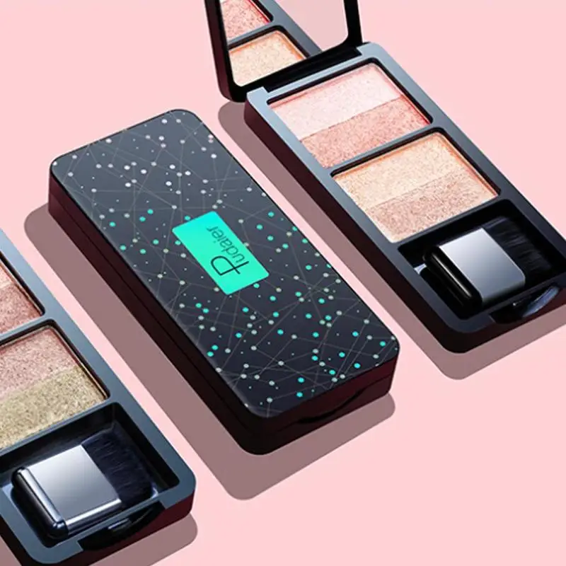 

4Colors Glitter Shimmer Eyeshadow Palette Long Lasting Waterproof Makeup Smooth Texture Fine Pigment Eyeshadow