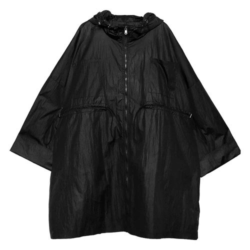 XITAO/женская модная куртка большого размера на шнурке, новинка года, Осеннее винтажное элегантное Свободное пальто в стиле богини WLD2610 - Цвет: black     WLD2610