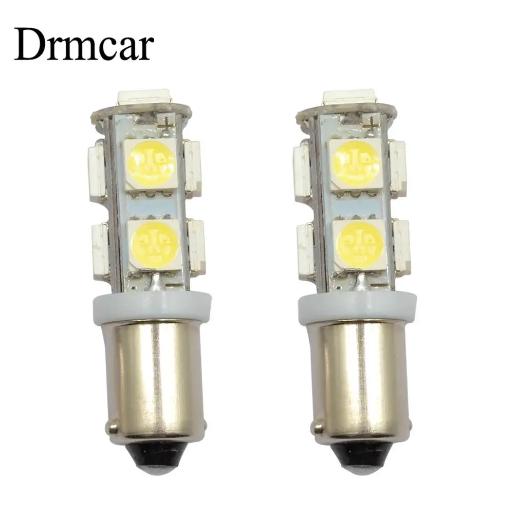 

2Pcs/lot Ba9s T4w 9 Smd 5050 Led Auto License Plate Light Door Bulb Trunk light 6000K White Car Led Marker Gauge Lamps DV 12V