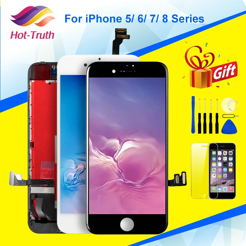 ЖК дисплей для iPhone 6s 6 5 5s 5c SE plus 7 8 Plus Pantalla 3D сенсорный дигитайзер инструменты