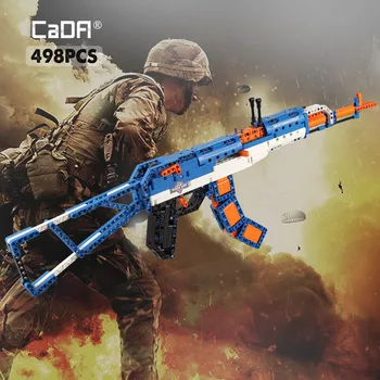

Cada AWP Revolver Pistol Brick AK47 Riffle Gun SWAT Technic Military Army Building Blocks Weapon Toys For Children