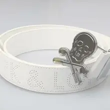 Новая марка/LONA alpargata черепа комплект для гольф-клубов набор аксессуар-ремень кожаный можно резать пояса Гольфиста черный или белый цвет;