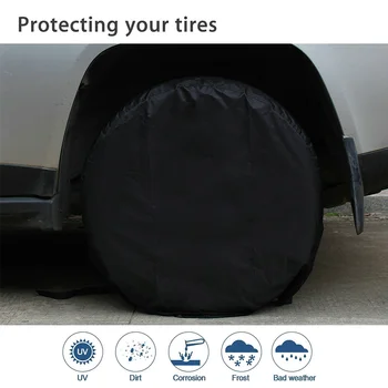 

Dustproof Tire Dust Cover Waterproof Wheel 4pcs set Dia 27 to 32 Inch New