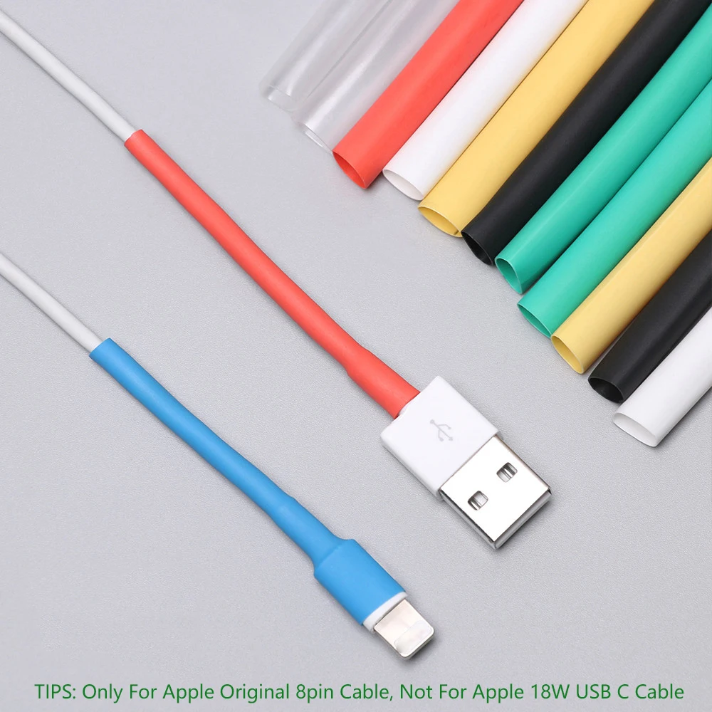 12 шт. протектор кабеля для iphone органайзер usb намотка провода термоусадочная