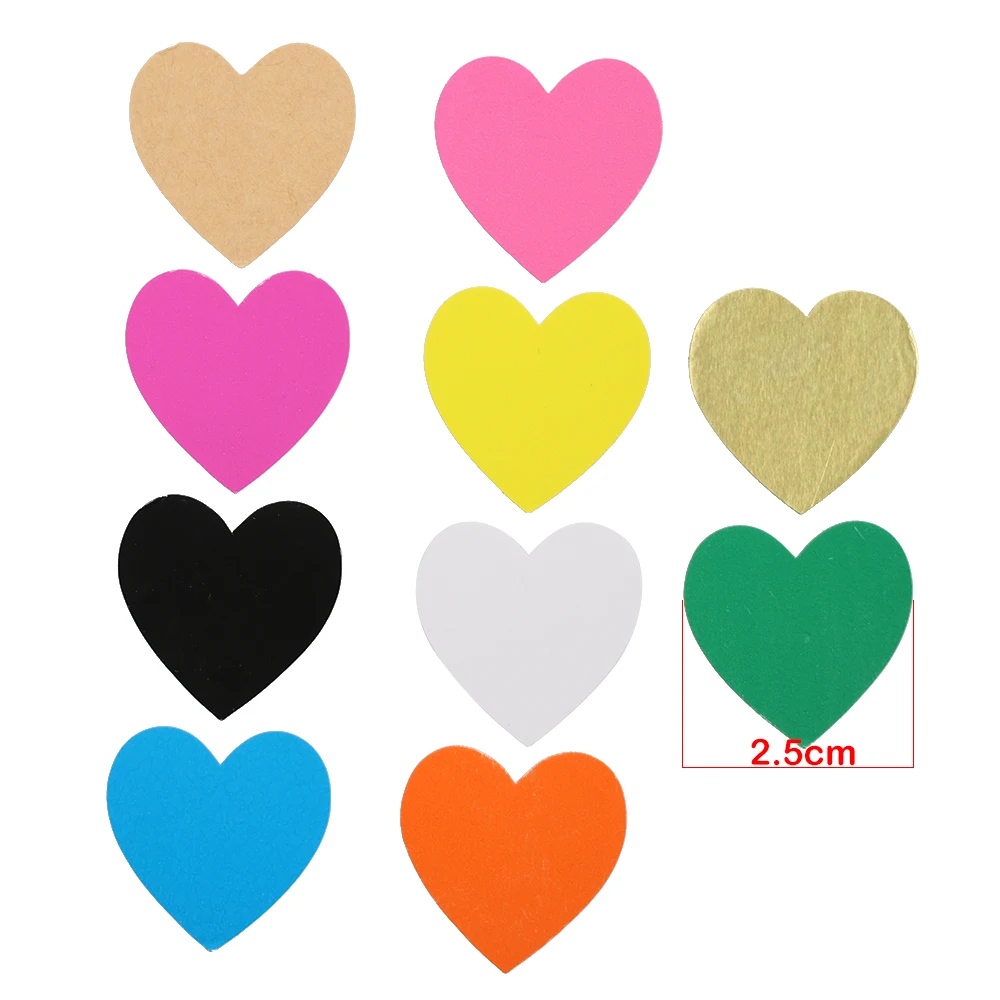 100-500pcs Colorful Round/heart Shape Stickers For Kids Reward