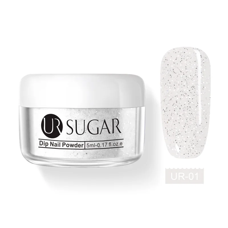 Holographic 1 Ur Sugar 5 мл желе розовый Dip порошок для ногтей градиент французские ногти погружение порошок блеск украшение натуральный сухой без лампы - Цвет: Holographic 1