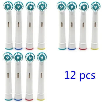 

Vbatty 12pcs Replacement Electric Tooth brush Heads For B raun Oral-B New Precision Clean Toothbrush Oral Hygiene Care