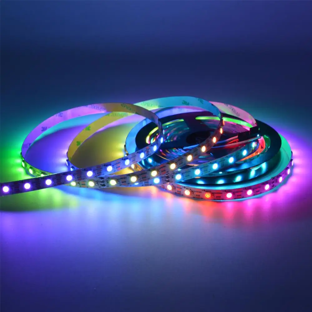 Светодиодная лента WS2812B WS2812 отдельно Адресуемая умная RGB черная/белая