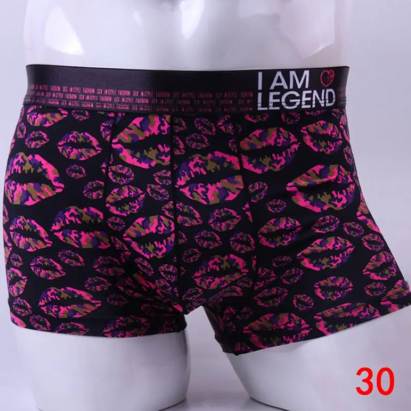 

Hot Sale men's boxer four silk printing head 22 color optional angle shorts