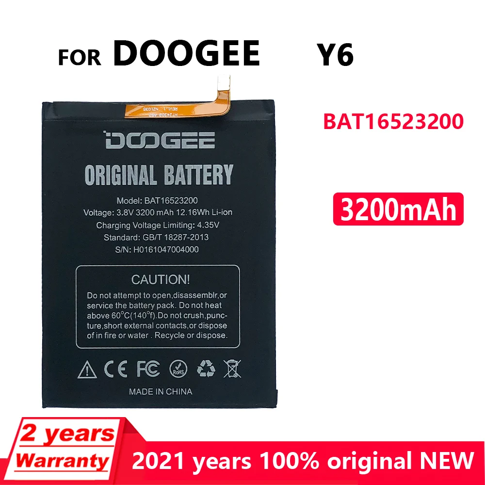

New Original 3200mAh BAT16523200 MTK6750 battery for DOOGEE Y6 Y6C Y6 C Phone High Quality Replacement Batteries +Tracking Code