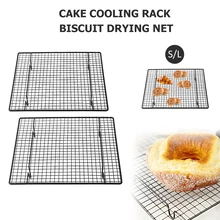 Rack para confeitaria de bolo, rack em metal antiaderente para resfriamento de bolo, rede com fio de aço inoxidável, bandeja refrescante, suporte de biscoito para churrasco