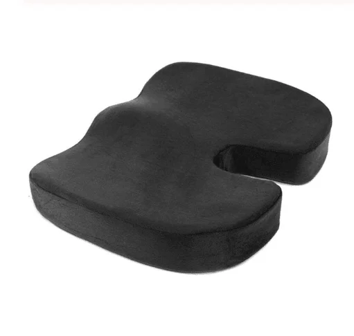 Подушка для путешествий, дышащая подушка для сидения, ортопедическая Ортопедическая подушка с эффектом памяти, u-образная Массажная подушка для кресла, подушка для автомобиля, u-образная подушка для сидения - Цвет: black