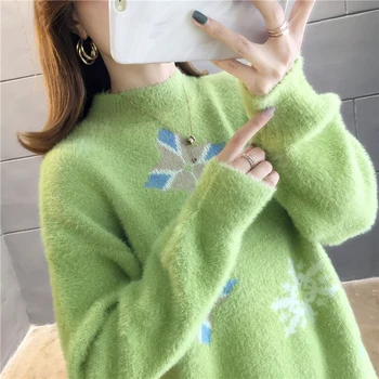 

2020 OHCLOTHING 9427 to film the new imitated mink wool snow turtleneck sweater 42-5 row 2 shelves on the second floor