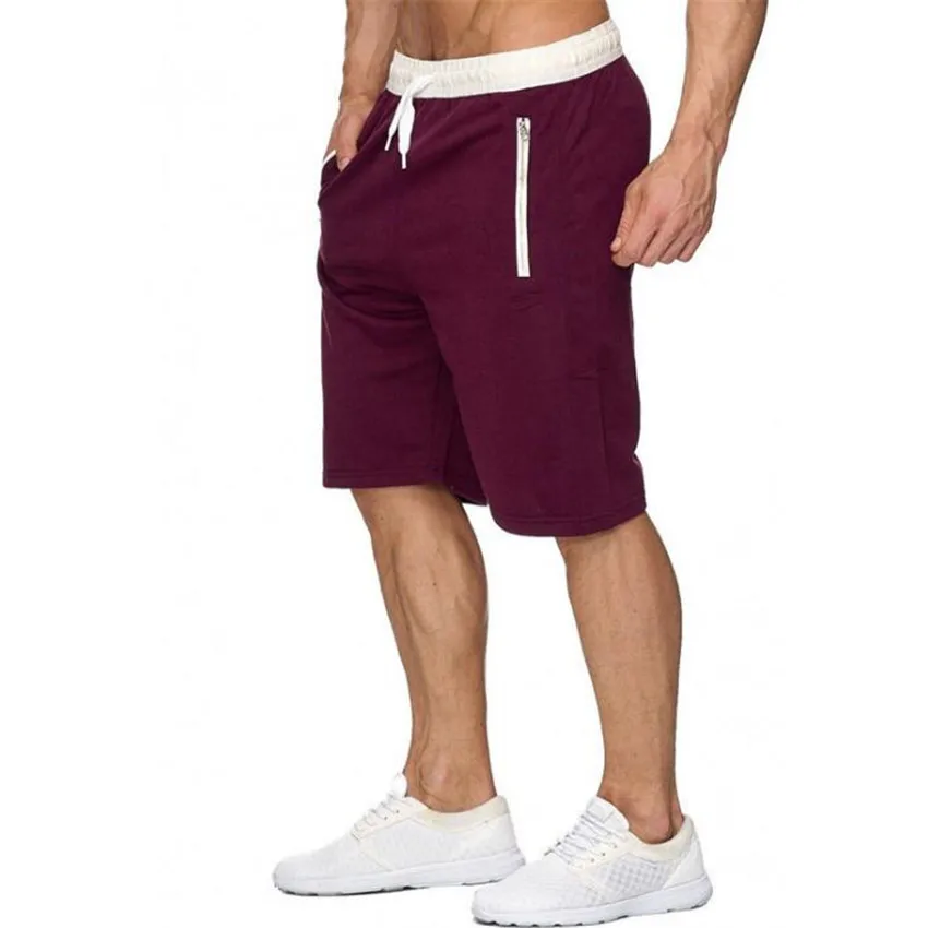Мужские однотонные шорты для фитнеса, повседневная Рабочая форма, летние джинсовые пляжные хлопковые шорты, мешковатые брюки, короткие штаны
