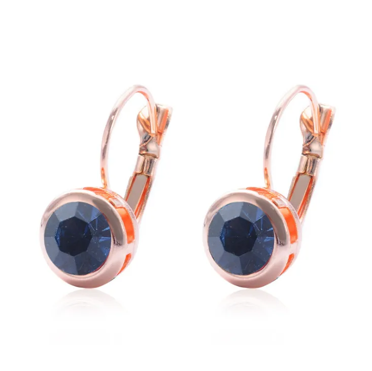color 5 VWKTUUN модные серьги из кубического циркония красочные Эффектные серьги-гвоздики для женщин хрустальные вечерние свадебные ювелирные серьги Новинка - Окраска металла: color 5