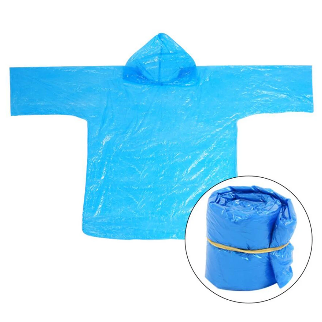 Disposable Waterproof Raincoat Hooded Rain Cover Rain Coat with Storage Bag
