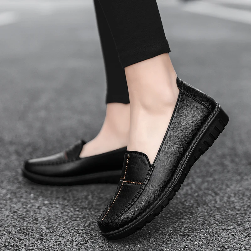 Summer Women Casual Shoes , Leather Designer Women Sneakers , Slip-on ...