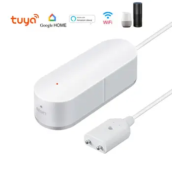 

tuya WiFi smart leak alarm overflow water flood detector water level Home Automation Work With Alexa Google Home