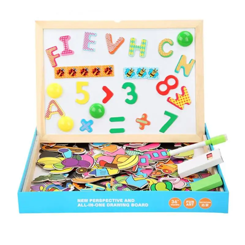Деревянный магнитный блокнот для рисования Ранние развивающие умные игрушки для рисования