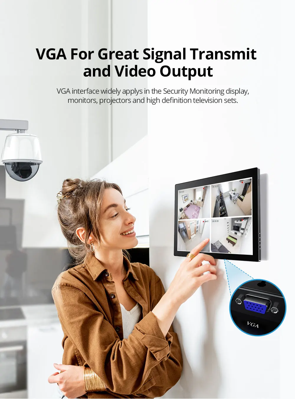 UPERFECT 12.3 ġ ġ ũ ޴ , HDMI, USB, VGA, DVI,  ° ȭ ÷, Ʈ PC ũ  VESA