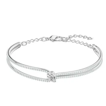

AYOO High quality SWA1:1 junction design temperament adjustable length Silver Bracelet