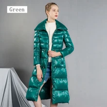 Женский новый стиль зимняя длинная пуховая куртка женское