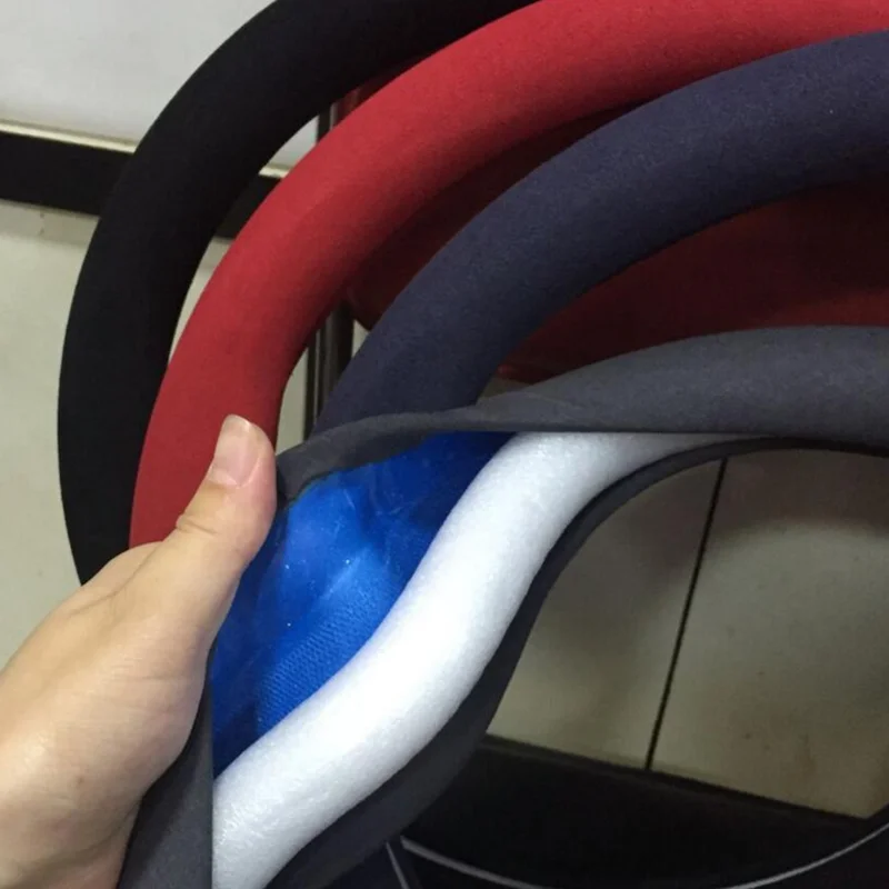 Carbon fiber Universal Suede Car Steering Wheel Cover for Volkswagen Golf 7 GTI Golf R MK7 Polo Scirocco