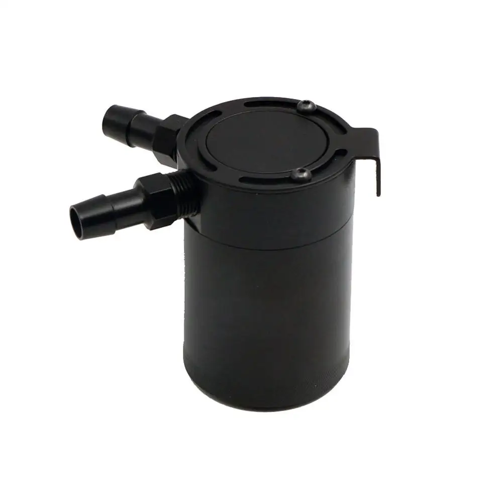 Compact Baffled 2 Port Oil Catch Can Tank Universal Aluminum Air Separator Black | Автомобили и мотоциклы