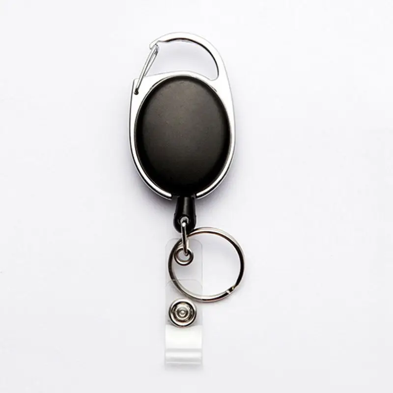 10 Pack Retractable Badge ID Card Holders with Carabiner Reel Clip Key Chain - Цвет: 01