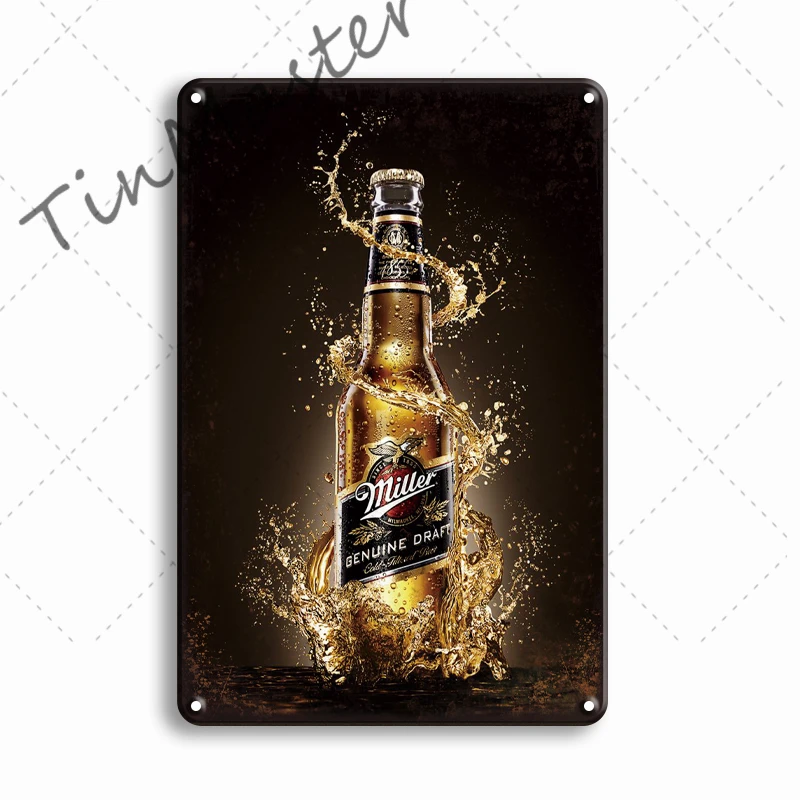 Винтажный пивной металлический знак Corona Bacardi табличка для бара домашний