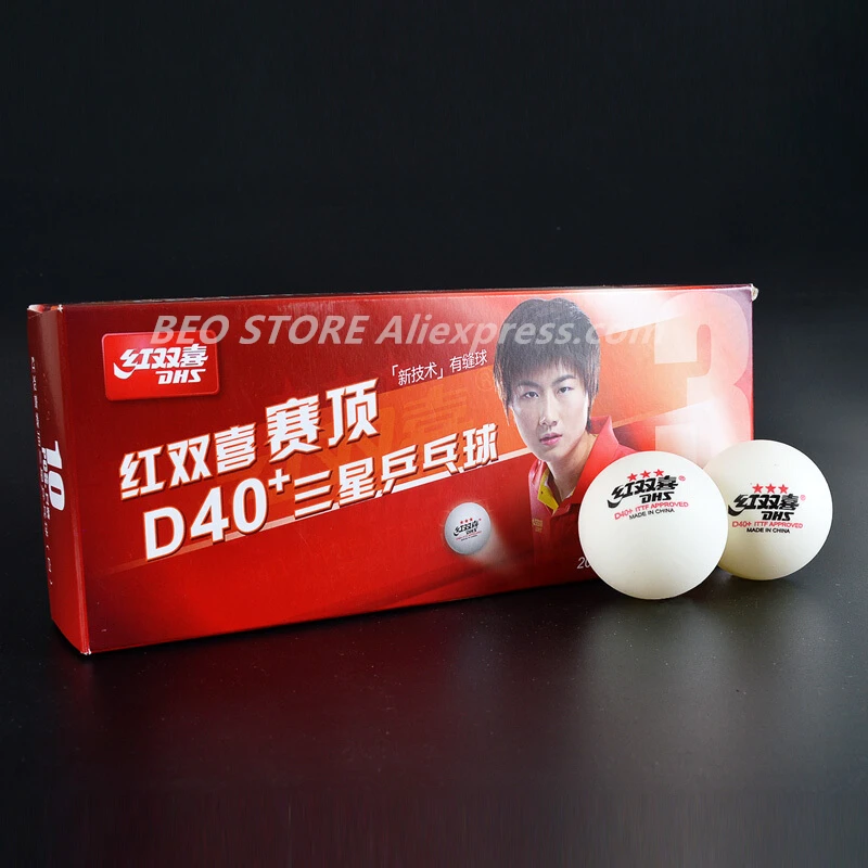 Ballons De Tennis De Table DHS 3 étoiles - Lot De 50 Balles ITTF Homologuées, Pour Matchs Et Entraînements