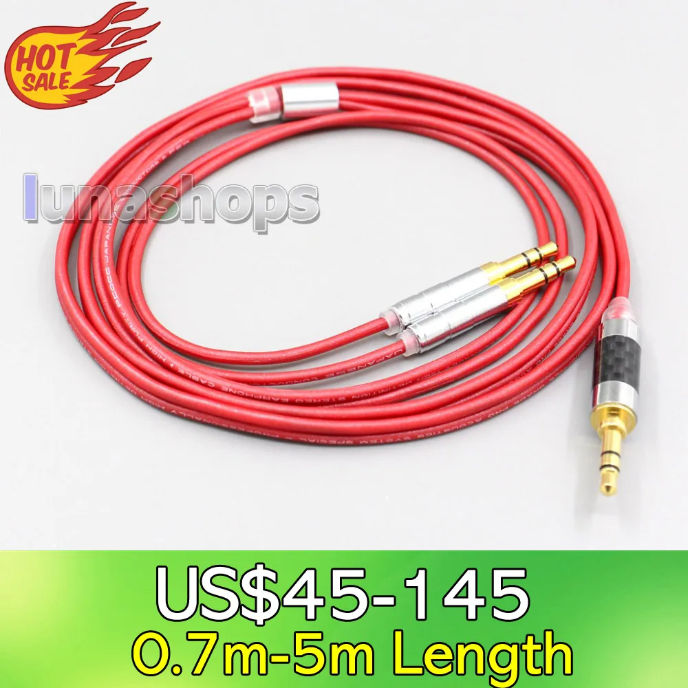 

LN006668 2.5mm 4.4mm XLR 3.5mm 99% Pure PCOCC Earphone Cable For TAGO T3-01 T3-02 studio Klipsch HP-3 Heritage 3.5mm Pin