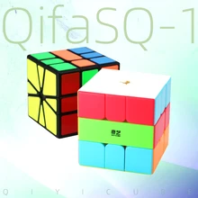 Qiyi Qifa SQ1 Cube 3x3x3 SQ-1 необычный кубик без наклеек черная головоломка Скручивающиеся игрушки для детей Magico Square-1 квадрат