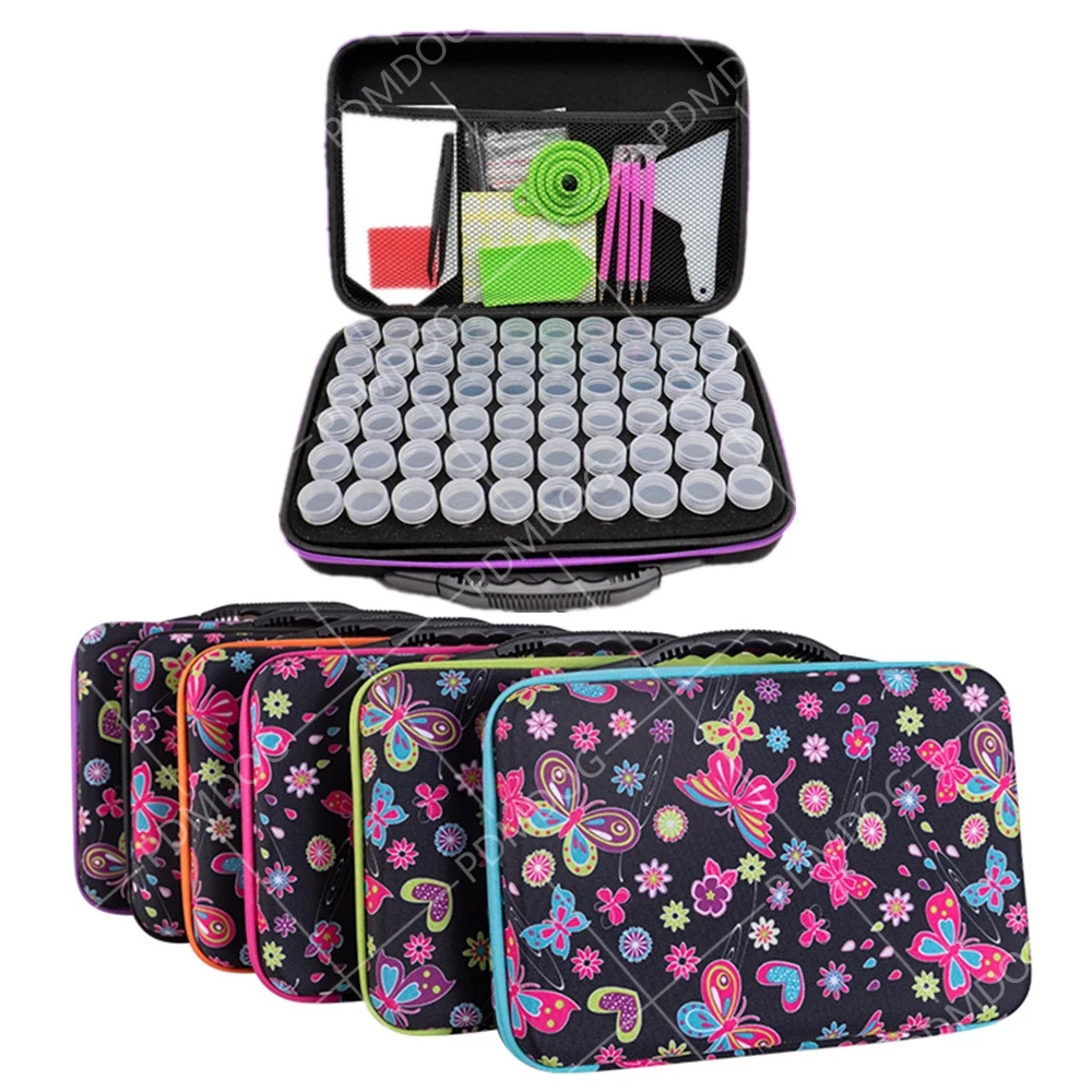 

5D Diamond Painting Storage Box 60-Slot Diamond Painting Accessories Tools Jewelry Bead Storage Jar Ring Sparkling rhinestones