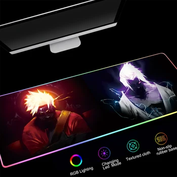 

Naruto XXL RGB Gaming Mousepad Large Computer Mouse Pad Big Backlight Mause Pad 90X40CM Carpet Keyboard LED Desk Mat For CS GO