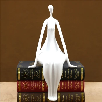 

[MGT] Popular Lovesick Female Character Sculpture Abstractive Resin Figure Portrait Statuette Household Decor ift Craft Ornament