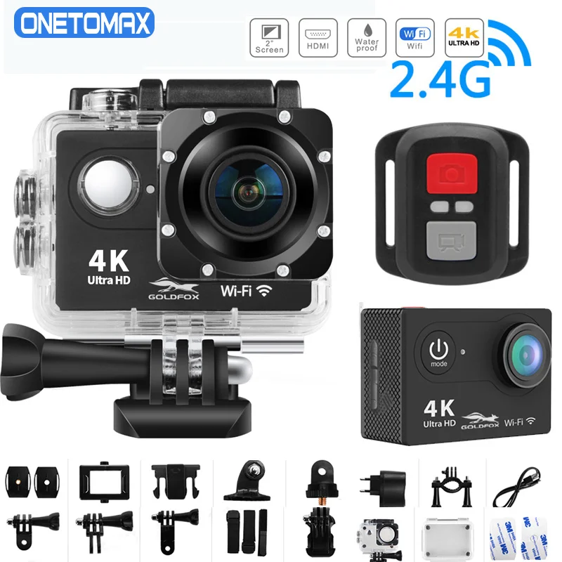 UHD 4K Action Camera Wifi Camcorder DV Video Recorder 170 ° Grandangolare Impermeabile 