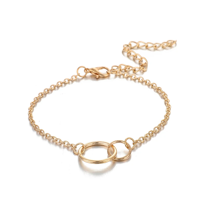 HuaTang Модный золотой кристалл браслет листок Открытый браслет для женщин Регулируемый Набор браслетов Pulseira ювелирные изделия F12409