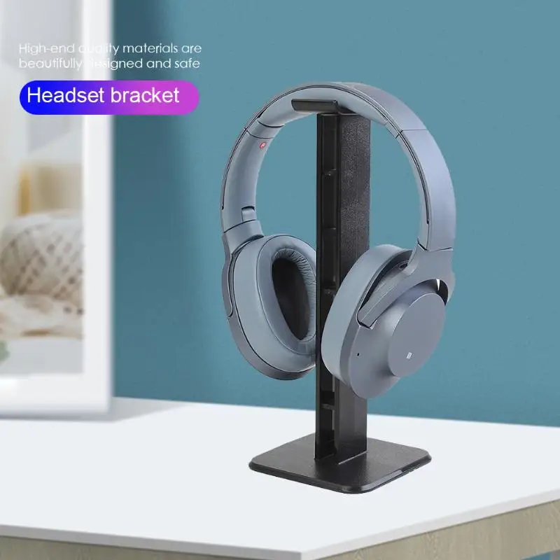 Plastic Headphone Stand Universal Headphone Desktop Display Hanger Wall Hook Mount Earphone Holder with Silicone Pad