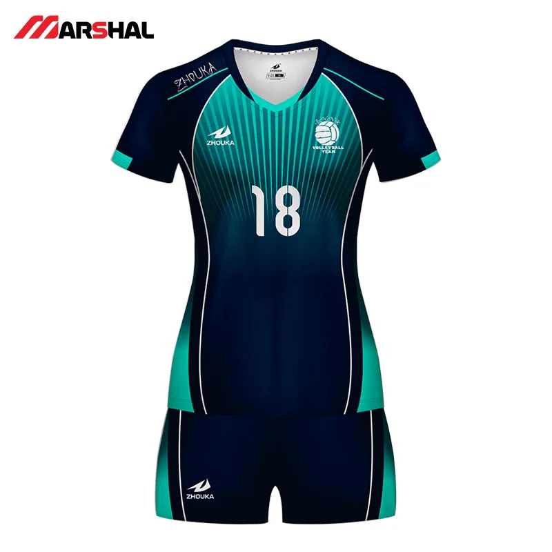Vrouwen Mannen Volleybal Uniform Sport Pak Vrouwelijke Kan Custom  Sublimatie Ademend Volley Bal Kleding Volleybal Jersey