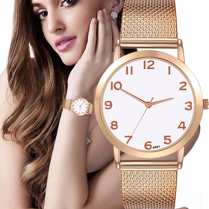

2019 Bracelet Stainless Steel Mesh Elegant Women Watches dress Fashion/luxury quartz Wristwatch clock for gift relogio feminino