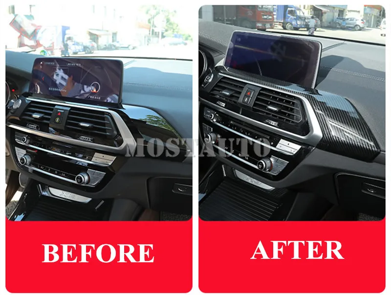 1 шт. центральная консоль из углеродного волокна для BMW X3 G01 X4 G02 2018 2020|Лепнина