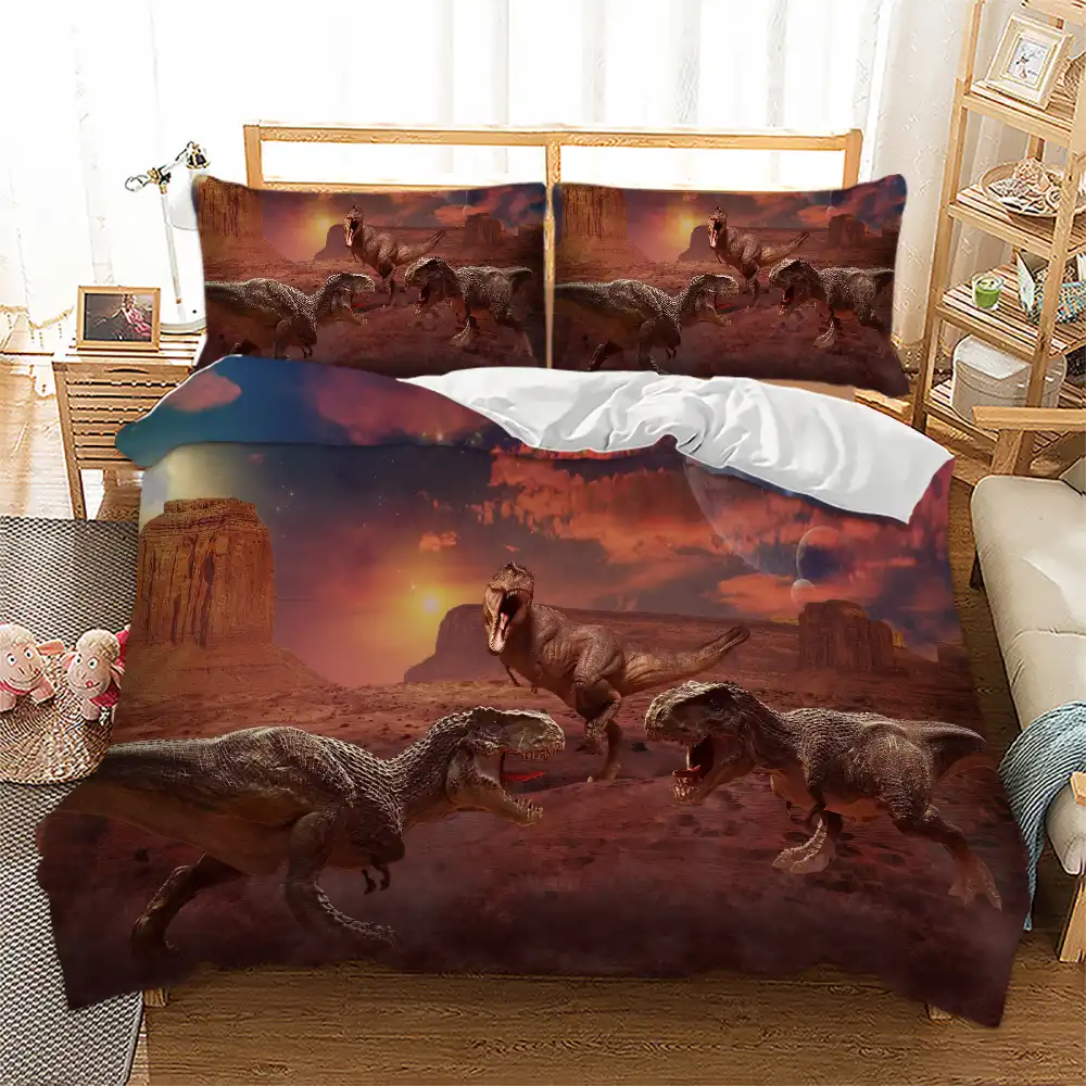 dinosaur single quilt cover