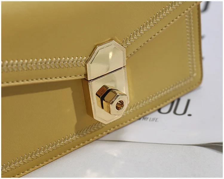 

New Style WOMEN'S Bag Solid Color Fashion Small Square Bag Korean-style Versatile Crossbody Bag Women's Handbag Chain Small Bag