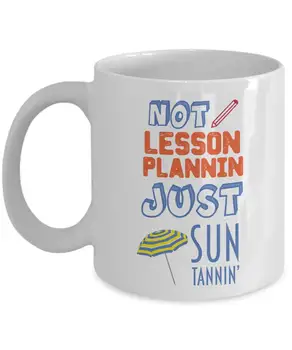 

Sun Beach Teacher Coffee Mug (11 oz, White)