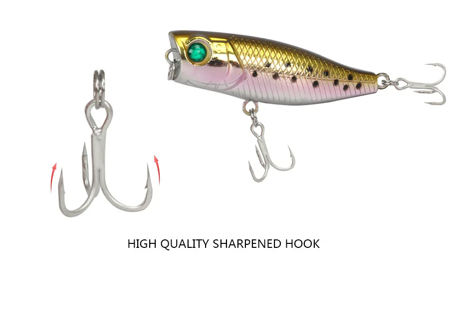 Long distance throwing Top Water Fishing Lure Articial Bait Bass Bait Poper Floating Pike Lures Minnow Crankbait Wobbler Tackle