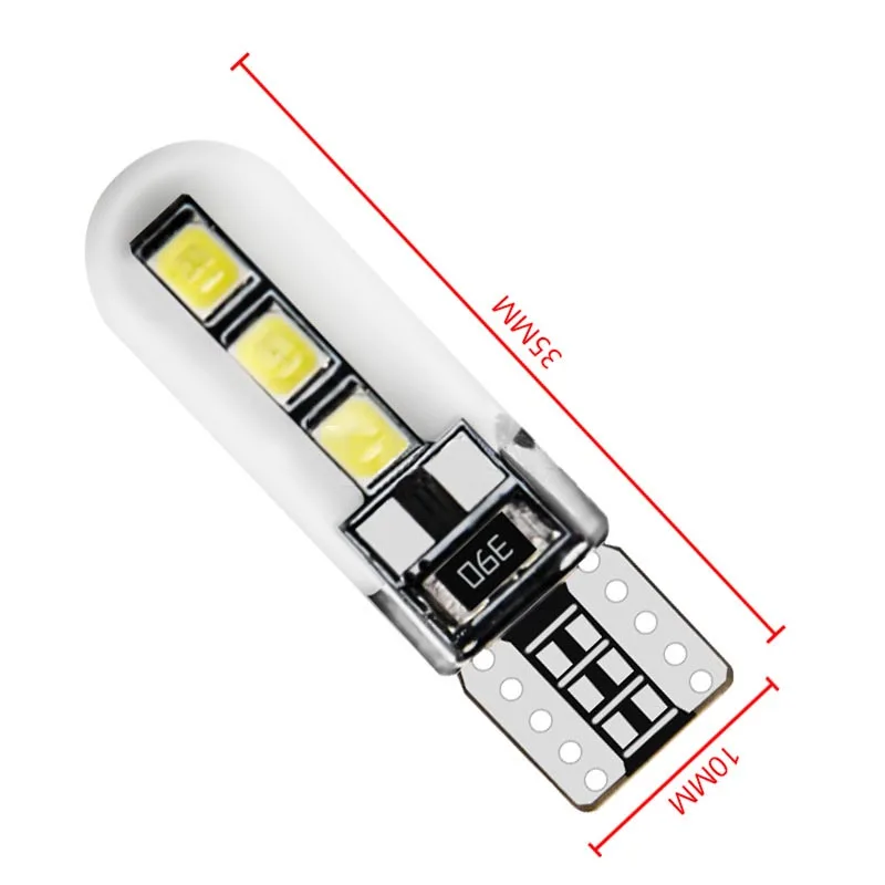 1 шт. Автомобильный светодиодный Promise T10 W5W 2835 6SMD декодирующий широкий светильник
