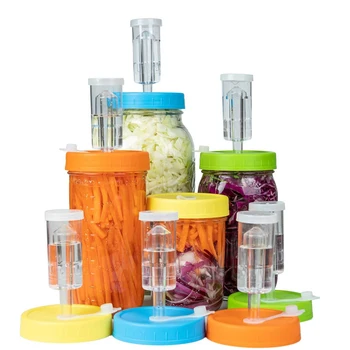

Fermentation Lid Cover with One-way Exhaust Valves Fermenting Lids Kit for Wide Mouth Mason Jars 86mm JS22