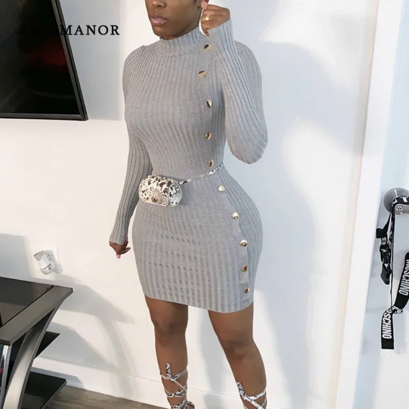 long sleeve bodycon sweater dress